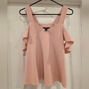 Forever 21 Blush Ruffle Sleeve Blouse